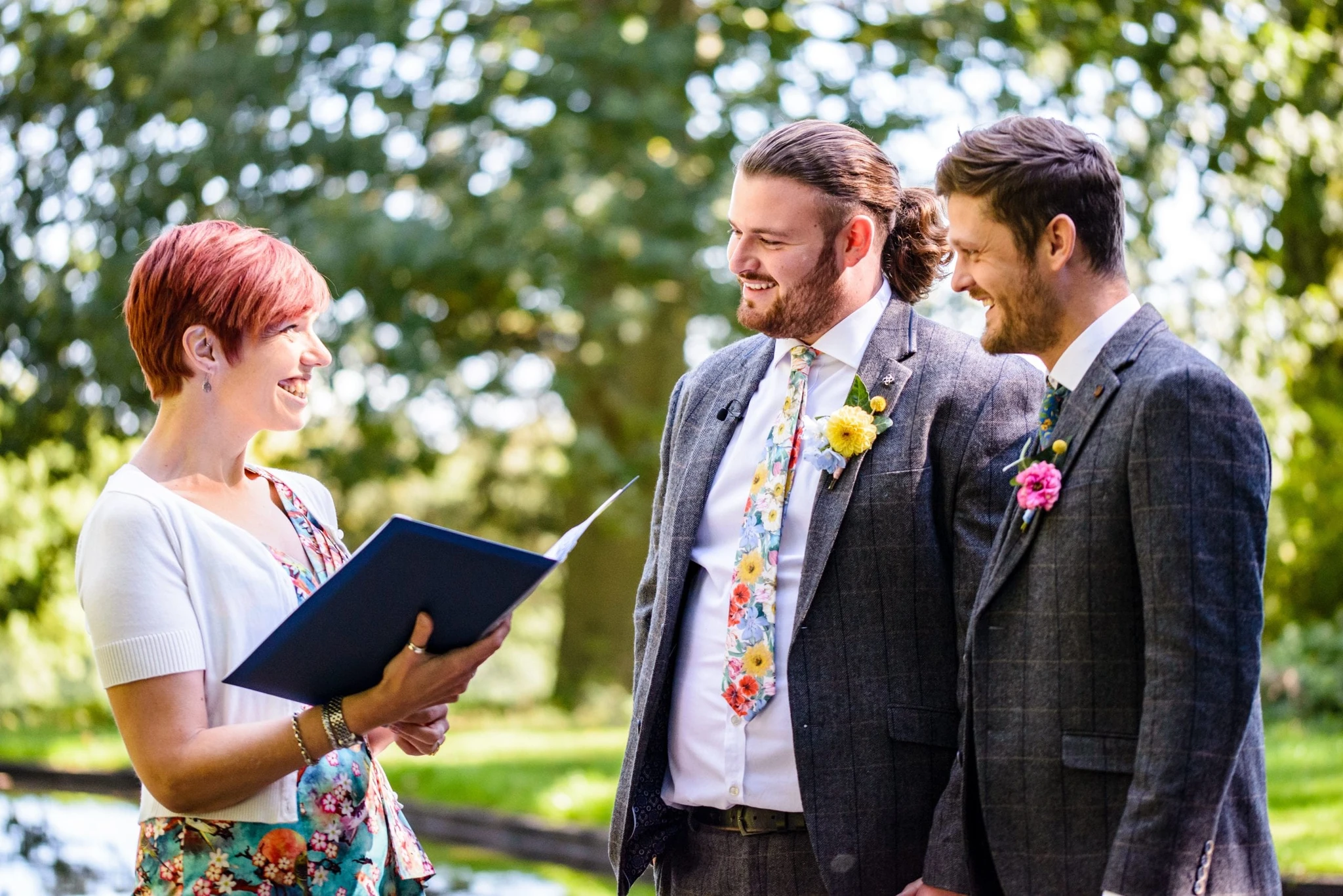 Claire Bradford - Celebrants Collective Celebrant and two male marriers